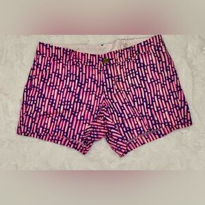 Lilly Pulitzer Callahan Shorts 5” Mandevilla Pink Slathouse Stripe-Size 10-EUC